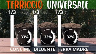 COME FARE IL TERRICCIO UNIVERSALE Tutorial Supertranquillo RICETTA FACILE CON 3 INGREDIENTI [upl. by Dempsey67]