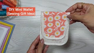 Small  Mini Coin Purse Wallet DIY  Card Holder Wallet  Coin Pouch Sewing Tutorial [upl. by Survance]