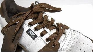 靴紐の結び方 オーバーラップ Shoe Lacing Method  Overlapping Lacing [upl. by Ardnayek]