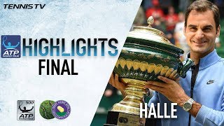 Highlights Federer Beats Zverev For Ninth Halle Title 2017 [upl. by Allan104]