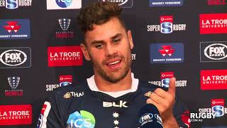 Super Rugby 2019 Round Four Rebels press conference [upl. by Eetnod]