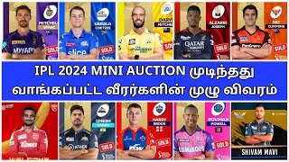 IPL 2024 Auction Tamil  Updated Squad of all teams  CSK MI RCB RR DC PBKS KKR SRH  IPL News Tamil [upl. by Behn969]