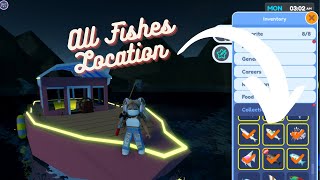 LIVETOPIA COLLECTION ALL FISHES LOCATIONS UPDATE 24 Livetopia Roleplay Roblox [upl. by Fonz877]