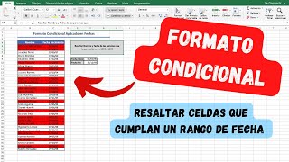 🔴 Resaltar Celdas que cumplan un rango de Fechas en Excel  Formato Condicional [upl. by Yllrebmik]