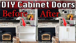 DIY Shaker Cabinet Doors For Built Ins  Build Easy DIY Cabinet Doors [upl. by Nilhtac]