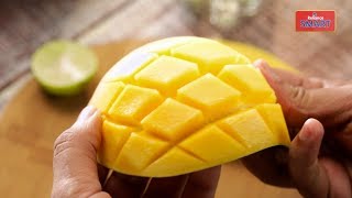 How to make crisscross cuts on mangoes [upl. by Enelyt69]