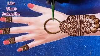 new stylish mehndi designs 💞🤩 back hand easymehndi designs 2024 [upl. by Maxie28]