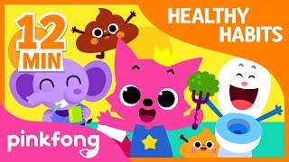 Bath Time song and 9 songs Healthy Habits Songs   Compilation  Pinkfong Songs for Children [upl. by Narat]