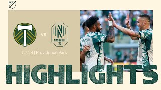 HIGHLIGHTS  Portland Timbers vs Nashville SC  July 7 2024 [upl. by Ylrebmyk]