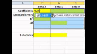 Multivariate Regression in MS Excel 2010 [upl. by Yrrad]