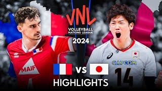 🇯🇵 JAPAN vs FRANCE 🇫🇷  Highlights  Mens VNL 2024 [upl. by Carlile442]