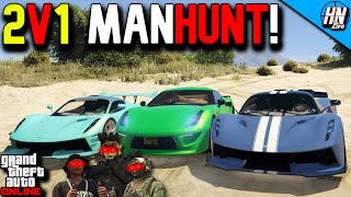 GTA 5 MANHUNT  CARBONIZZARE vs VIRTUES ft NoProblemCheating twingomp4 [upl. by Dolphin]