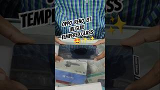 Oppo Reno 8T UV Glue tempered Glass change how to install viralvideo virelshorts shortvideo oppo [upl. by Witty456]