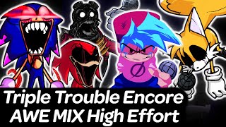 Triple Trouble Encore AWE Mixed High Effort Playable with ingame cutscenes  Friday Night Funkin [upl. by Elenore]