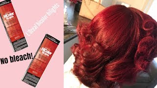 How to dye your hair Red without Bleach ft Loreal HiColor Highlights Magenta amp Red [upl. by Irrot]