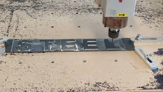 DiY CNC Router vs mild steel at 3000 mmmin [upl. by Rocco]