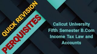 PerquisitesIncome from SalariesIncome Tax Law and AccountsBCom Fifth sesmester [upl. by Clementi975]