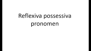 Reflexiva possessiva pronomen [upl. by Akeenat]