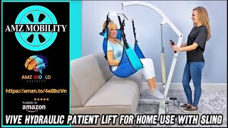 Describing Vive Hydraulic Patient Lift for Home Use with Sling Amazon [upl. by Gnahc905]