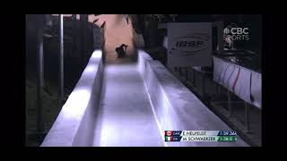 Italian Skeleton Crash in Altenberg Germany 2023 [upl. by Bradway]