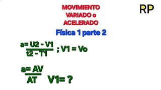 Movimiento Variado o Acelerado Física 1 parte 2 fisica matemática phisics maths [upl. by Antebi]