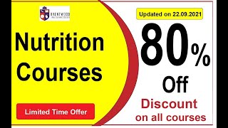 Nutrition Courses  Nutrition Courses Online I Flat 80 Discount on All Courses I Limited Time Offer [upl. by Nashoma]