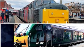 93001 with 37901 at Crewe Station 08012024 railway class37 trains [upl. by Edmanda]