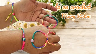 💖✨️pulsera a crochet en 10 minutos paso a paso fácil patrón a ganchillo  Mary Rolon [upl. by Tratner]