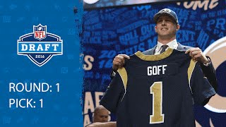 Jared Goff QB  Pick 1 Los Angeles Rams  2016 NFL Draft [upl. by Ottavia]