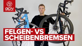 Scheibenbremsen vs Felgenbremsen  Was bremst besser [upl. by Andryc]