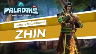 Paladins  Zhin  Ability Breakdown [upl. by Dusa]