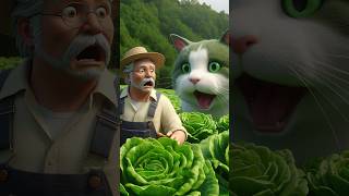 A Cat Born from lettuce cat animation cute viralvideo shorts [upl. by Lavicrep]