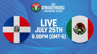 Group Phase  DOM v MEX  Full Basketball Game  FIBA Centrobasket U15 Womens Championship 2024 [upl. by Fen]