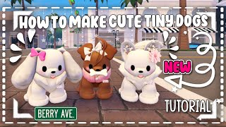 NEW CUTE TINY DOGS STEP BY STEP TUTORIAL  BERRY AVENUE 😍🐩 [upl. by Zenobia]