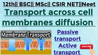 Transport across cell membrane diffusion active transport pumps uniport symport and antiport [upl. by Sidnak645]