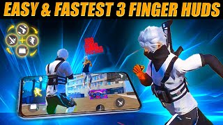 Best 3 Finger Custom Hud ⚡🔥 3 Finger Custom Hud Free Fire 3 Finger Super Movement Custom Hud [upl. by Irfan]