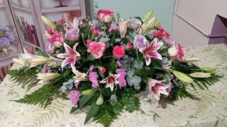 Tutoriales y tips de floristería para principiantes Arreglo floral funerario [upl. by Hsan]