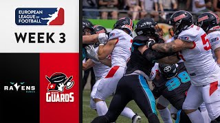 Munich Ravens  Helvetic Guards Highlights  Week 3  Season 2023 [upl. by Wylde]