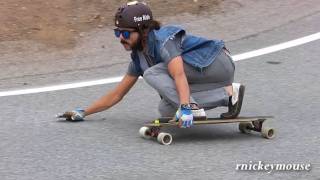 Longboarder Crashes into Guardrail [upl. by Oirad]