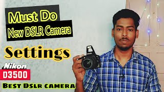 Dslr camera Settings  Nikon D3500  Best Camera Setting Tamil [upl. by Kirchner]