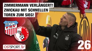 Zimmermann verlängert Schnelle Tore zum Sieg Zwickau  Berliner AK  Regionalliga Nordost [upl. by Oliviero]