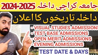 KARACHI UNIVERSITY ADMISSION COMPLETE DETAIL universityofkarachi karachiuniveisty karachi [upl. by Sesiom352]