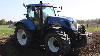 Plowing  2020  pure sound  New Holland T7050 amp Lemken EuroPal 7  Hena BvBa [upl. by Ayikaz]