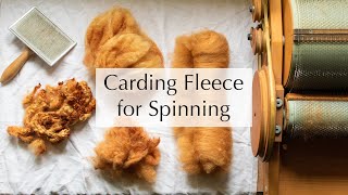 How to card wool on a drum carder [upl. by Lekcar]