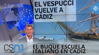 El buque escuela italiano Amerigo Vespucci vuelve a atracar en Cádiz y recibir visitas [upl. by Shiller]