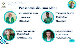 IDEALISME REALISME MATEREALISME PRAGMATISME  FILSAFAT PENDIDIKAN ISLAM [upl. by Henson]