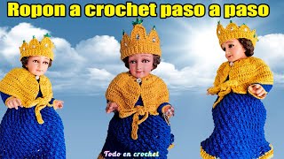 Nuevo patrón de Capa a crochet quotAjuar completo para Niño Diosquot [upl. by Frohman]