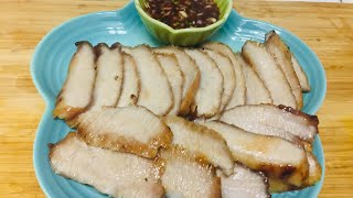 BBQ Pork Jowl Recipe  Thai Style  Amylyn’s Kitchen [upl. by Arrotal]