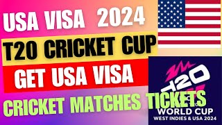 USA visa for t20 cricket world cup 2024 USA early appointment T 20 twenty match Tickets open [upl. by Nnayt]