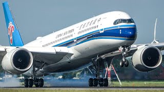 35 MINUTES of INCREDIBLE PLANESPOTTING at AMSTERDAM SCHIPHOL  A350 B747 B787 4K [upl. by Ysnat]